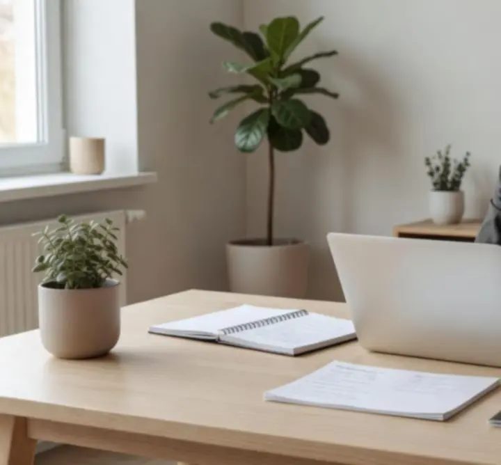 Kierowca analizujący oferty samochodów na ekranie laptopa