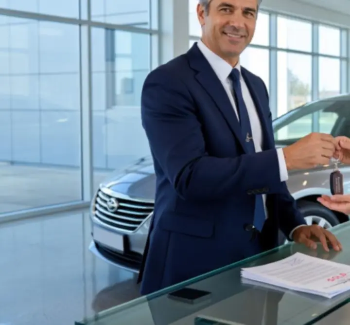 Przekazanie kluczyków do samochodu po zakończonym procesie zakupu