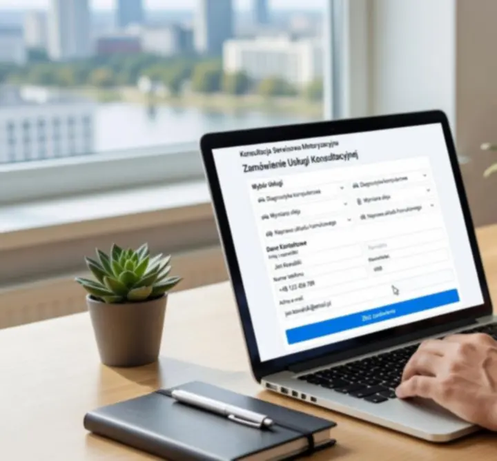 Schemat procesu zamawiania pakietu doradztwa przy wyborze auta